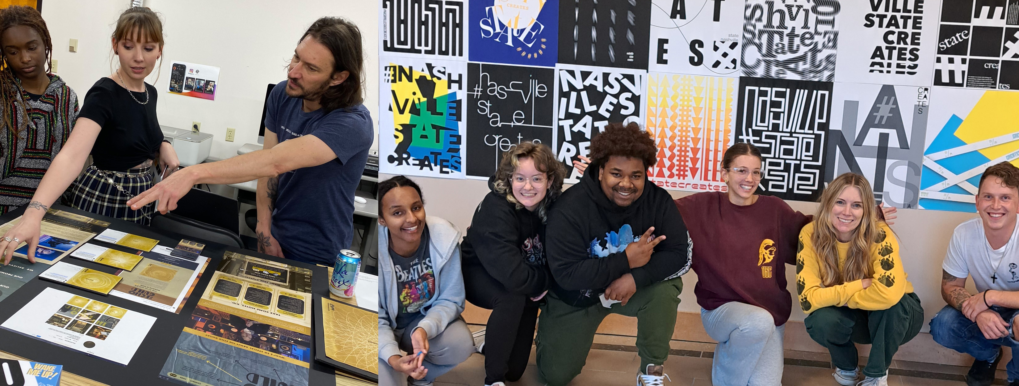Visual communications students present design projects.