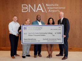 Even though severe weather canceled this year’s BNA 5K on the Runway, Nashville International Airport continued its commitment to community by supporting the Nashville State Community College Foundation.