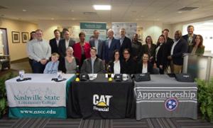 Nashville State, Cat Financial Apprenticeship Program Builds Upon Success with Second Signing for Information Technology-Focused Students