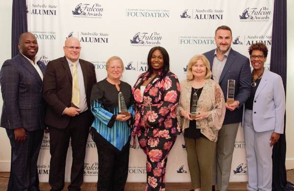 The Nashville State Community College Foundation held The Falcon Awards to highlight outstanding Nashville State alumni in recognition of significant professional achievement and service to their community, along with college partners for their steadfast support of student success.