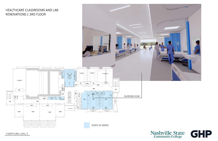 Nashville State Nursing program simulation room 