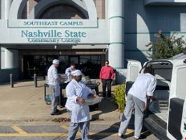 The Randy Rayburn School of Culinary Arts at Nashville State prepared 600 Thanksgiving turkeys and meals for Nashvillians at Room In The Inn.