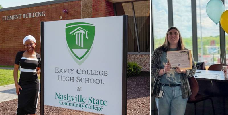 Edwina Mateso and Milly Flatt, soon-to-be graduates of Nashville State Community College, have each been awarded the prestigious Scarlett Family Foundation Scholarship, a competitive honor supporting students pursuing a bachelor's degree in business or STEM (Science, Technology, Engineering, or Mathematics) fields.