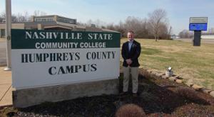Nashville State graduate James Wiser at the Humphreys County campus