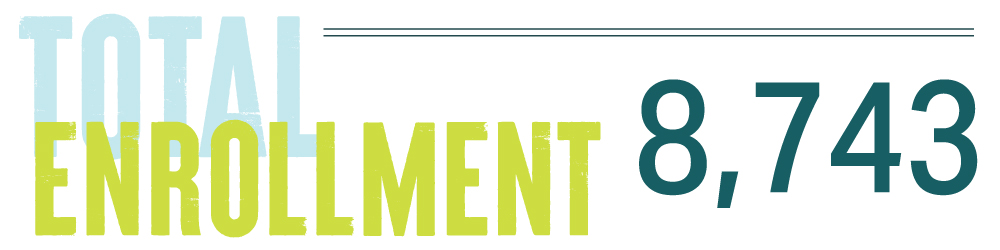 Total Enrollment: 8,743